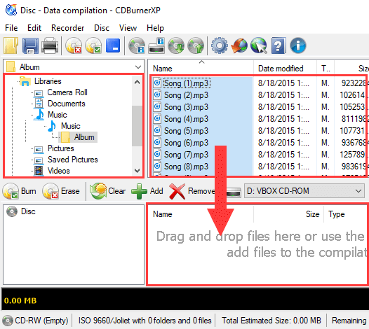how to compress video files and burn to cd
