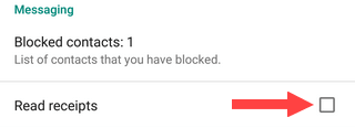 turn off whatsapp read receipts