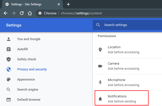 How to block website notifications in Chrome and Edge