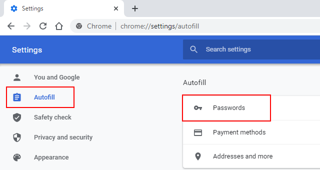 google chrome passwords