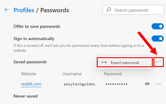 How To Export Passwords From Microsoft Edge Vrogue