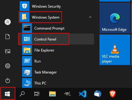 windows run control panel