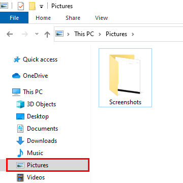 change where screenshots are saved windows 10
