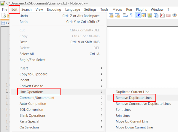 How To Remove Duplicate Lines In Notepad 