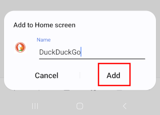 Add a website to the home screen on Android using Samsung Internet