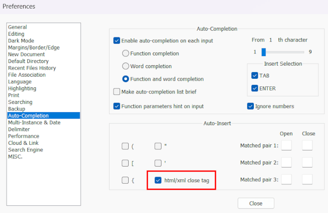 Auto-complete HTML tags in Notepad++