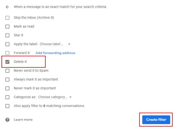 Block Google Forms spam on Gmail