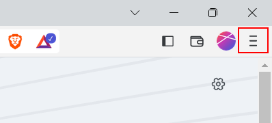 Brave menu button
