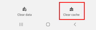Clear the cache of Samsung Internet