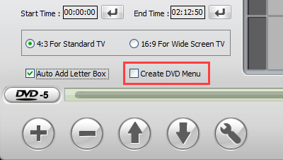 Create DVD Menu option in WinX DVD Author