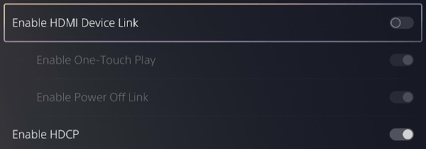 Disable HDMI Device Link on the PlayStation 5