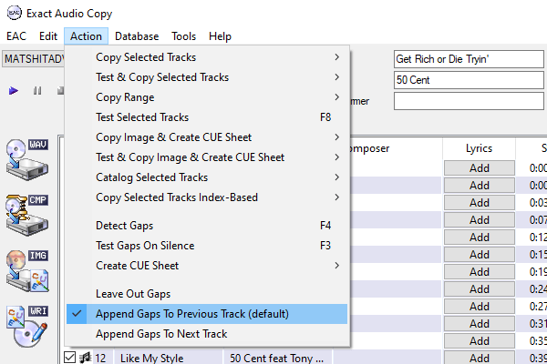 EAC Append Gabs To Previous Track (default)