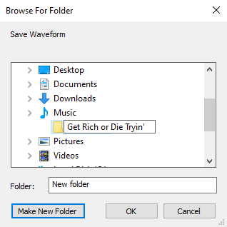 EAC browse for folder window