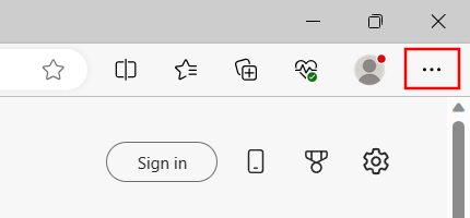 Edge menu button