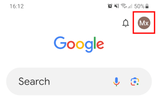 Google app profile icon