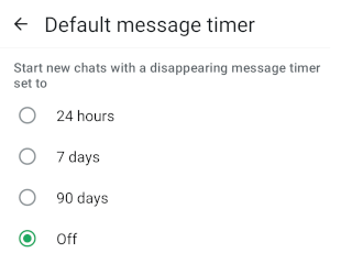 How to make WhatsApp chats disappear after 24 hours or 7 days