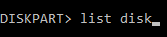List Disk Diskpart Command