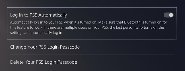 Make PS5 login automatically