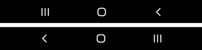 Samsung navigation bar buttons on a Samsung phone