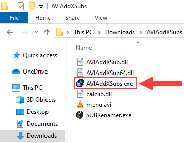 Open AVIAddXSubs
