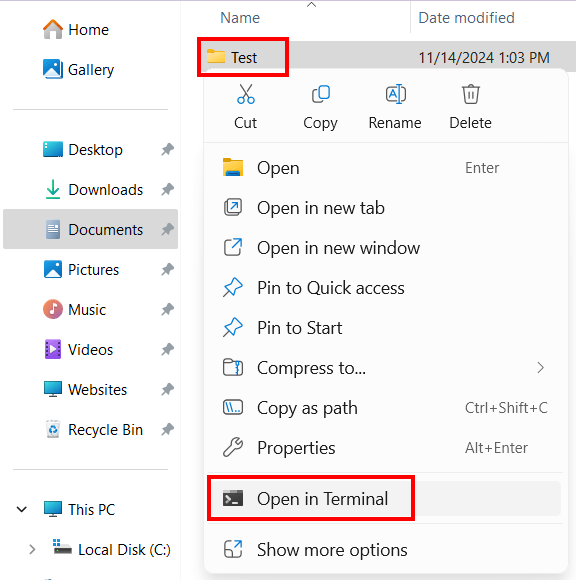 Open CMD in a folder as administrator