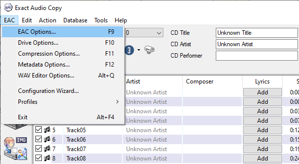 Open EAC options