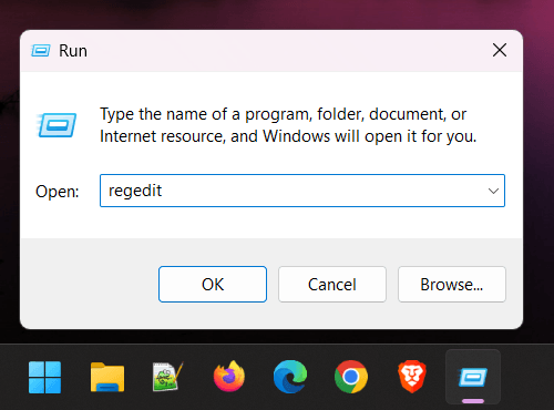 Open the Registry Editor in Windows 11