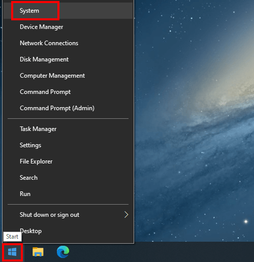 Open Windows 10 system information