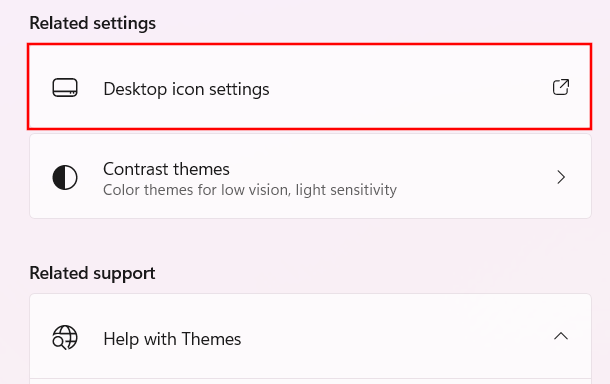 Open Windows Desktop Icon Settings