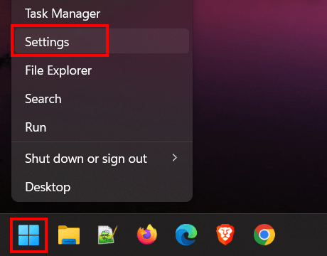 Open Windows settings