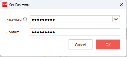 Password protect a PDF file in PDFgear