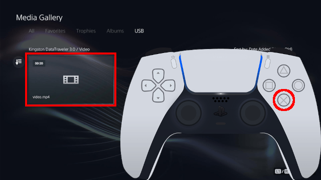 Play a video or movie from a USB drive on the PS5