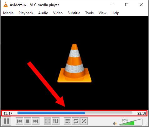 Progress bar in VLC media player