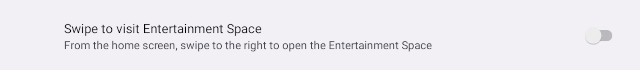 Remove Entertainment Space from the home screen on an Android tablet