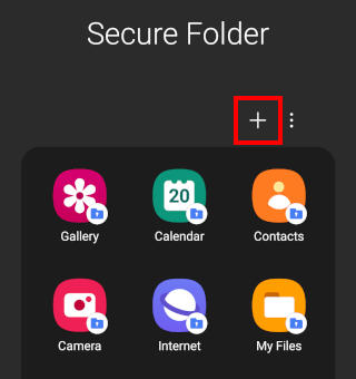 Secure Folder Add button