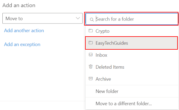 Select a folder