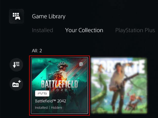 Select a hidden game