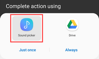 Select sound picker