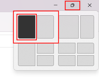 Select window layout