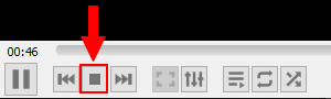 Stop button in VLC media player