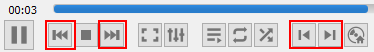 VLC next and previous button