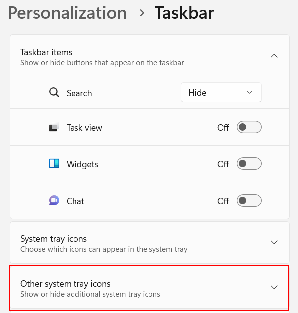 Windows 11 other system tray icons