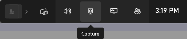 Windows Game Bar capture button