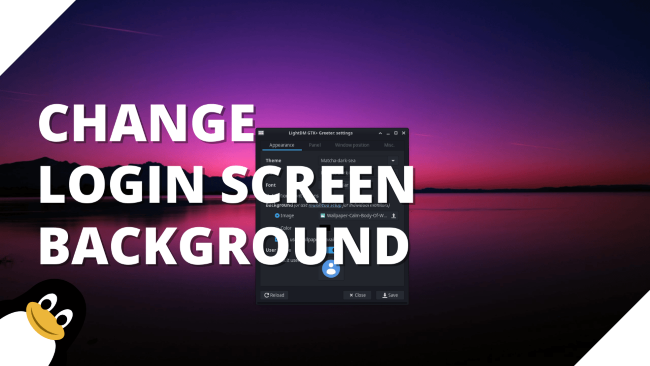 How to change the login screen background in Manjaro XFCE