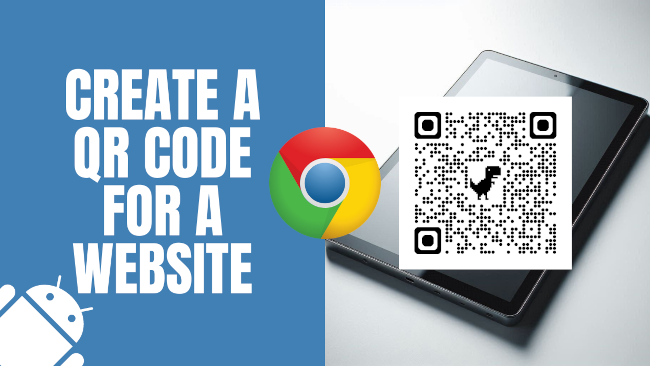 How to create a QR code for a website in Chrome on Android