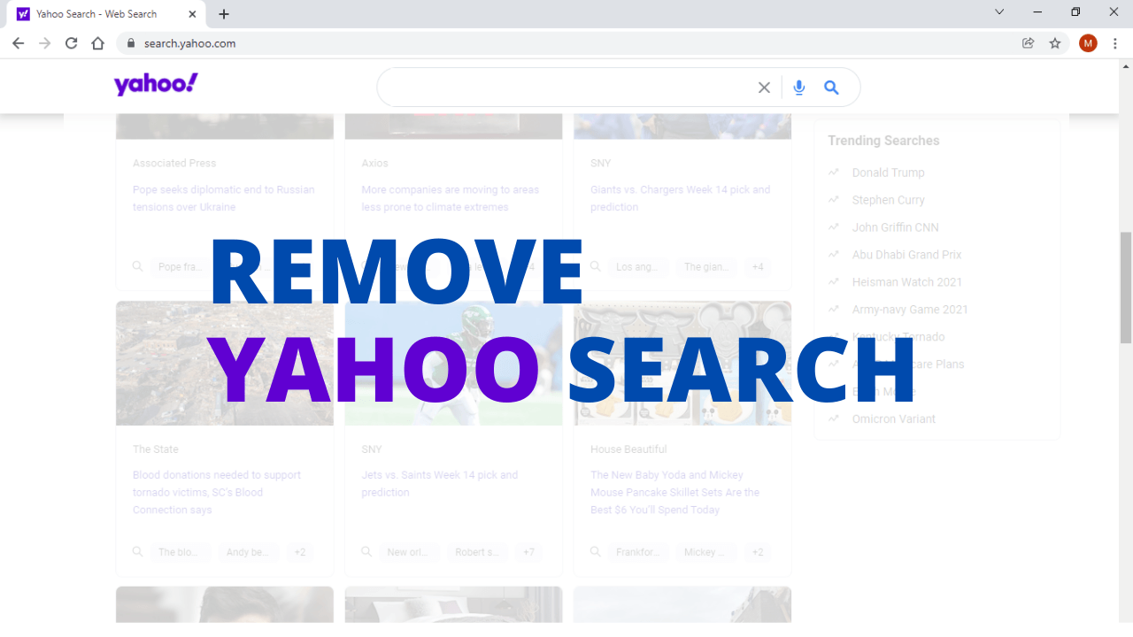 How To Remove Yahoo Search From Chrome And Edge On A PC